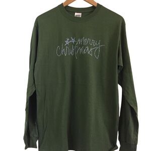 Merry Christmas Long Sleeve Tshirt Men’s Size Medium